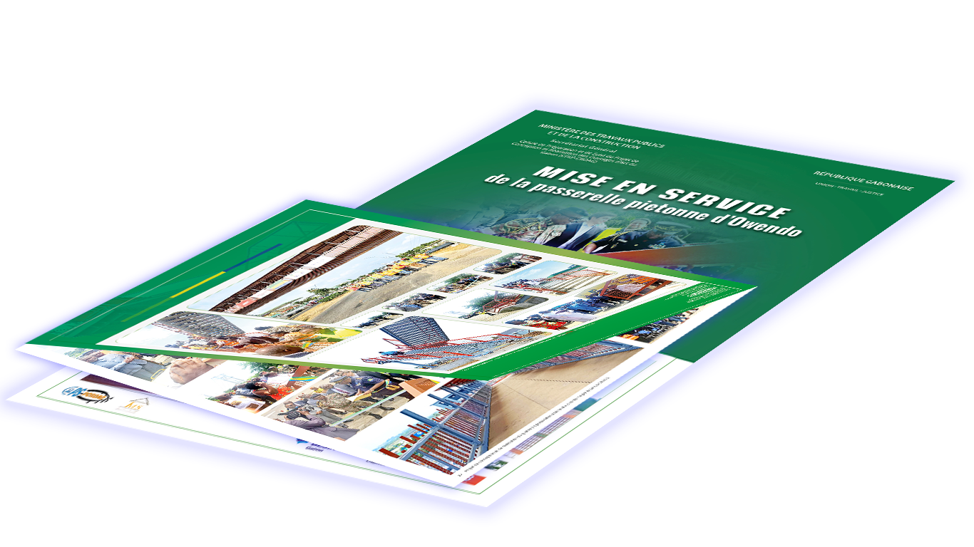 Brochure mise en service de la passerelle piétonne d'Owendo